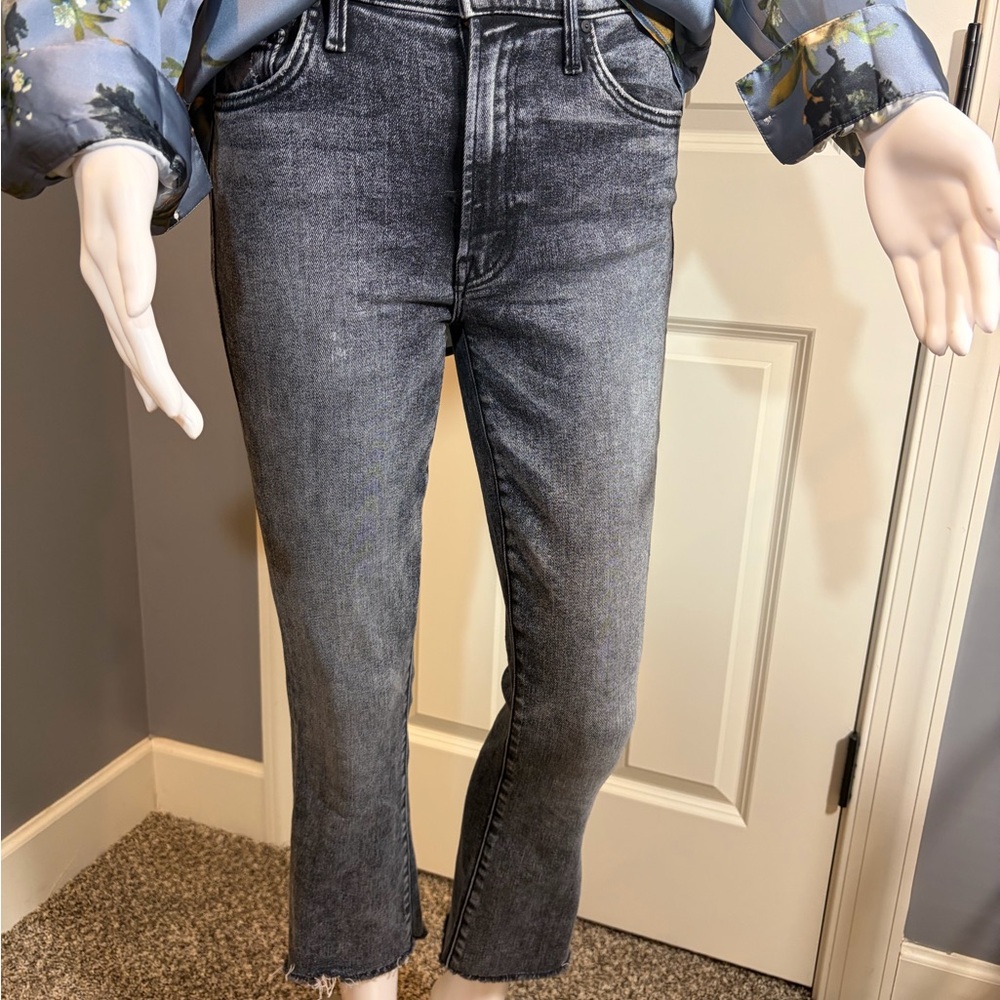 MOTHER Slim Jeans in Faded Black